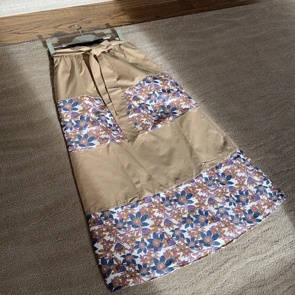 Anthropologie Sachin & Babi Jacquard Tiered‎ Maxi Skirt